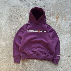 Juice WLRD x Vlone Legends Never Die Hoodie Purple 100% Authentic